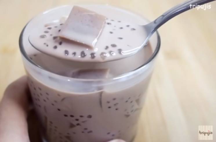 Minuman Millo Jelly Sagu bisa untuk menu buka puasa. (Foto: YouTube/Tri Pujis)